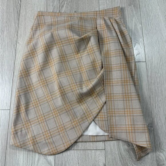 Viktoria & Woods Munich Plaid Wool Skirt Academia - Picture 2 of 11